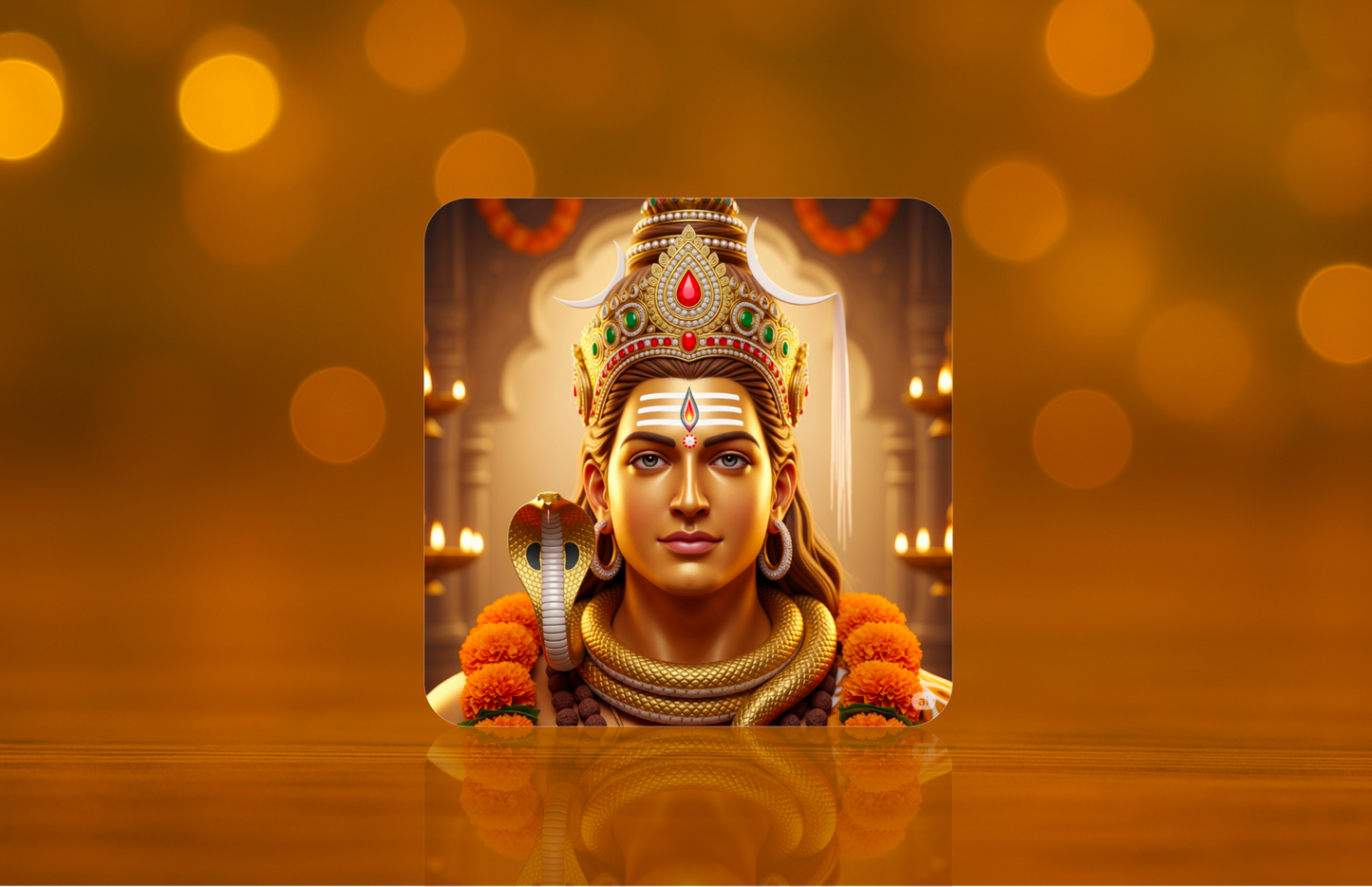 Lord Shiva Design Fridge Magnet