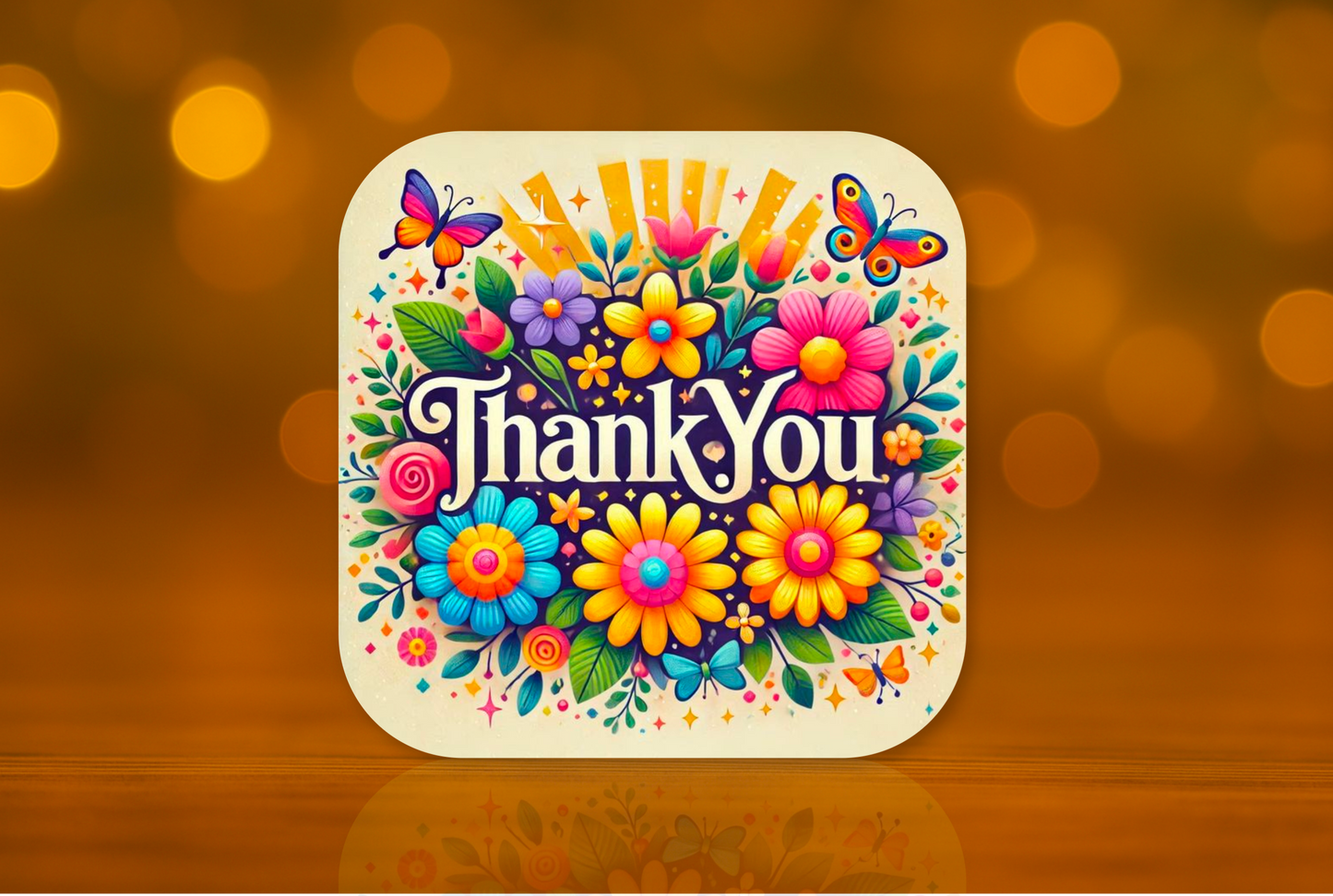 Thank You Design Fridge Magnet