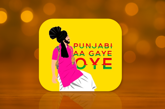 Punjabi Aa gaye Oye Design Fridge Magnet