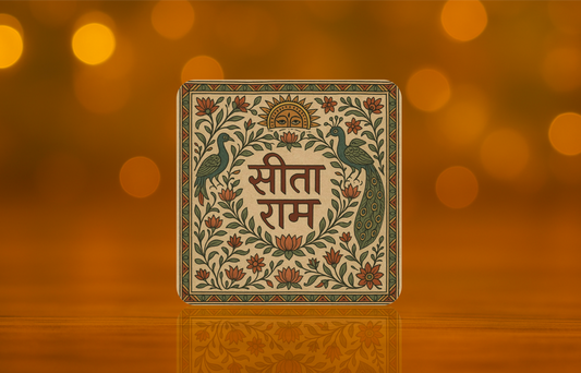 Sita Ram Adhesive Door Tags (Made of Metal & Plastic)