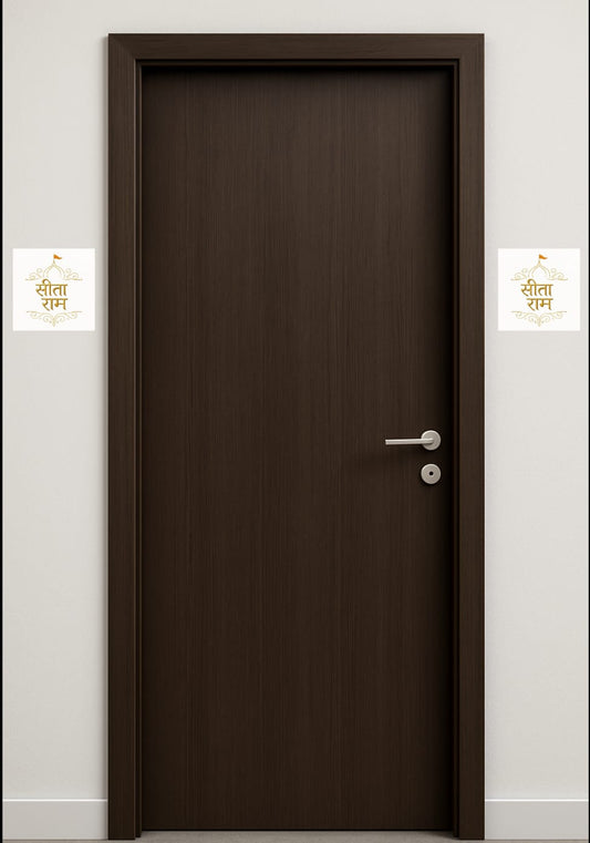 Sita Ram Adhesive Door Tags (Made of Metal & Plastic)