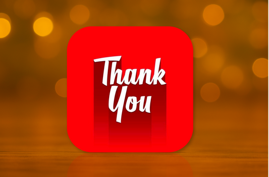 Thank You Design Fridge Magnet