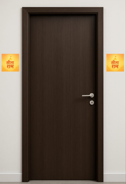 Sita Ram Adhesive Door Tags (Made of Metal & Plastic)